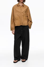 Bimba y Lola Embroidered Cotton-Linen Jacket