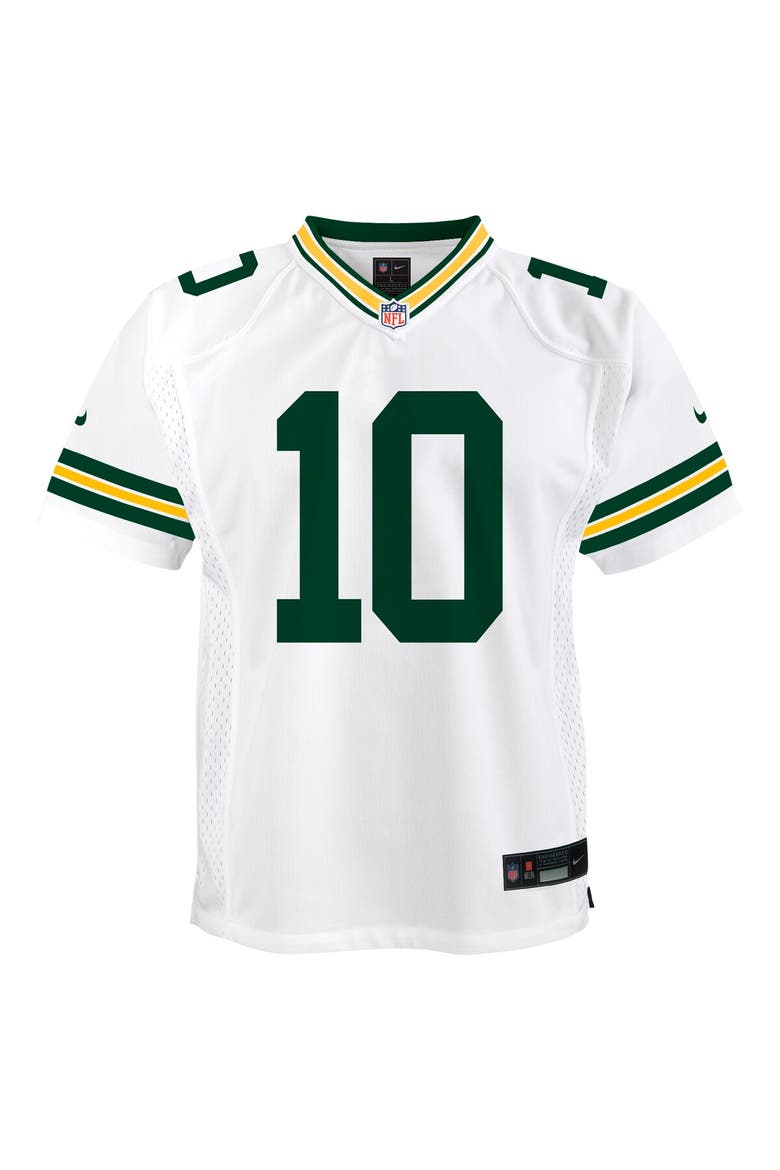 Youth Nike Jordan Love White Green Bay Packers Game Jersey, Alternate, color, White