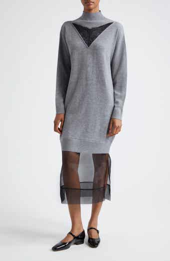 3.1 Phillip Lim Lace Trim Wool Sweater Dress