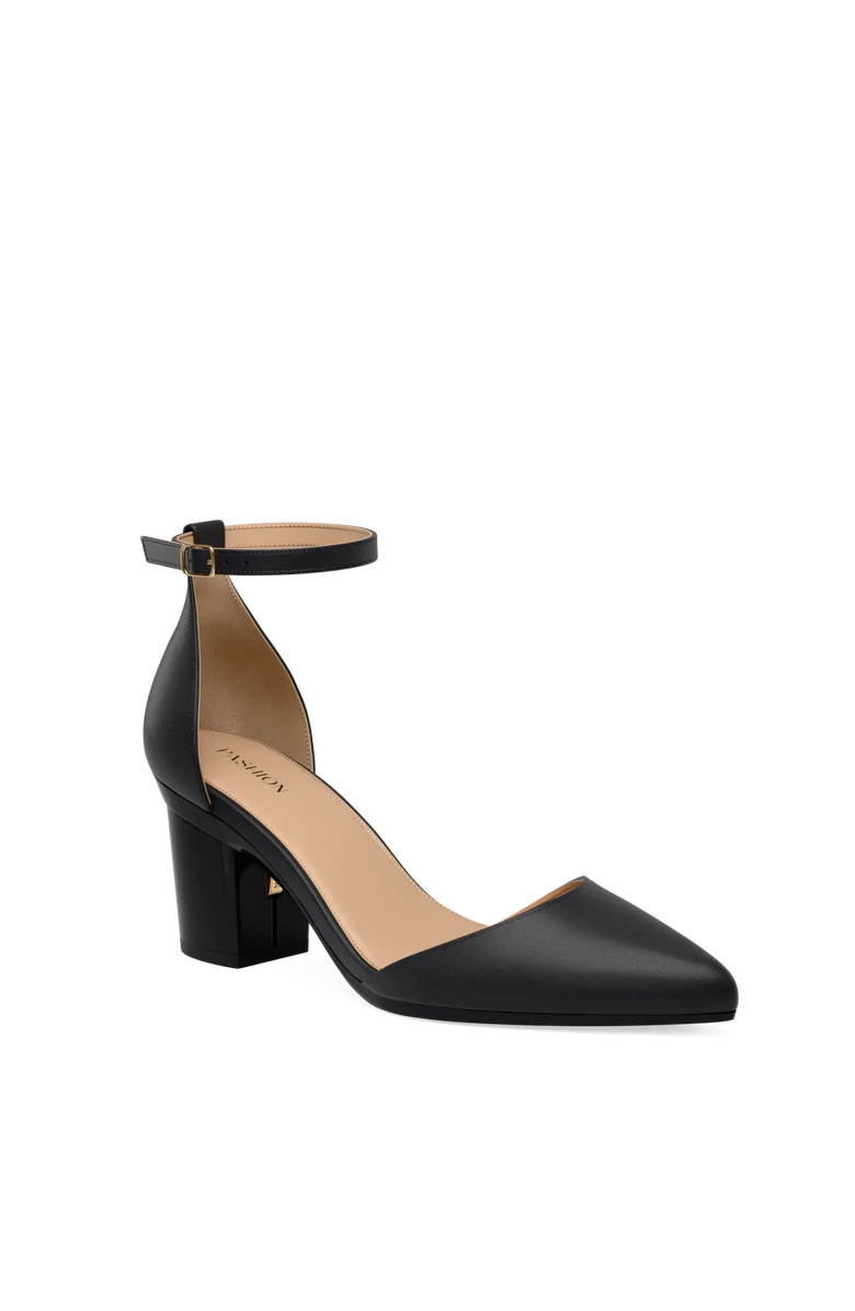 Pashion Footwear The D'Orsay 3" Block Convertible Heel, Alternate, color, Coal Leather