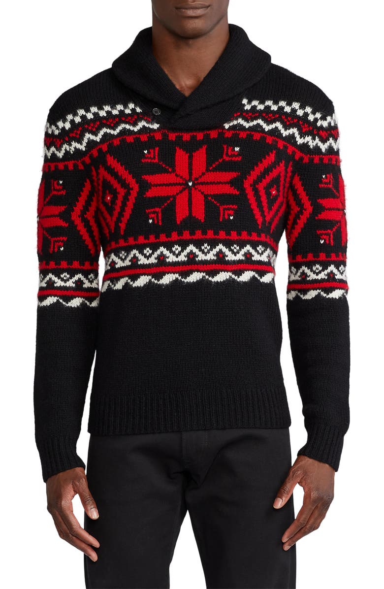 Ralph Lauren Purple Label Men's Shawl Collar Cashmere Sweater, Main, color, 