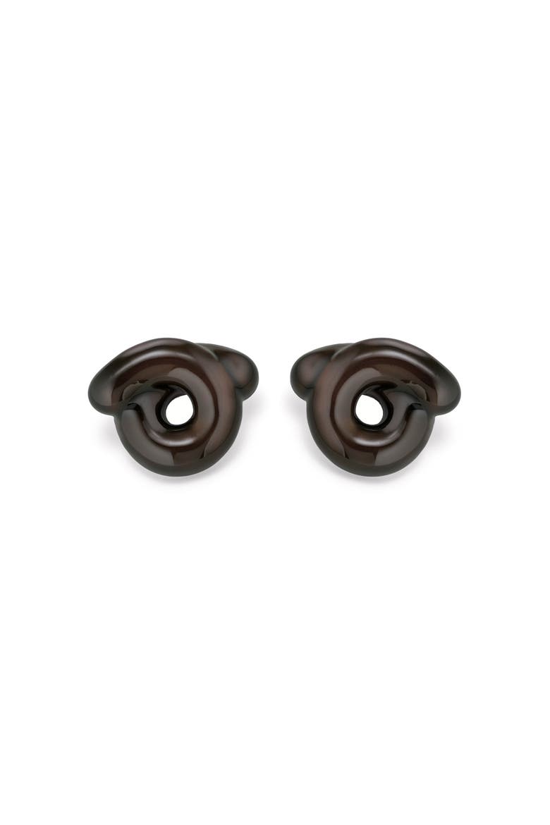 Tarallo Enamel Stud Earrings, Main, color, Cherry Chocolate
