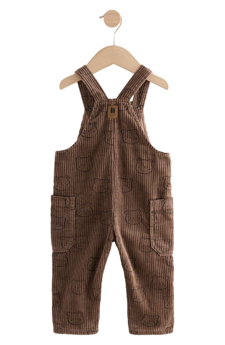 NEXT Kids' Jumbo Cotton Corduroy Overalls, Alternate, color, Brown