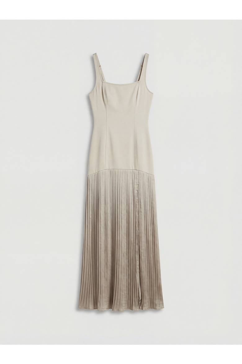 Premium Pleated Skirt Bridesmaid Dress, Alternate, color, Champagne
