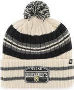 '47 Men's '47 Cream Vegas Golden Knights Hone Patch Cuffed Knit Hat with Pom