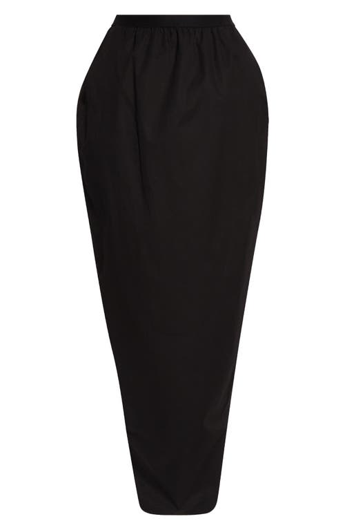 Rick Owens Womens Black Soft Pillar Stretch-wool Blend Maxi Skirt In Black
