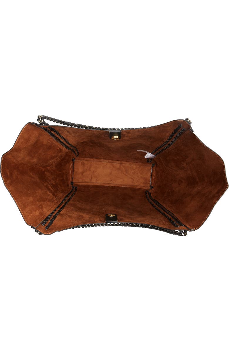 Street Level Chain Faux Leather Tote, Alternate, color,