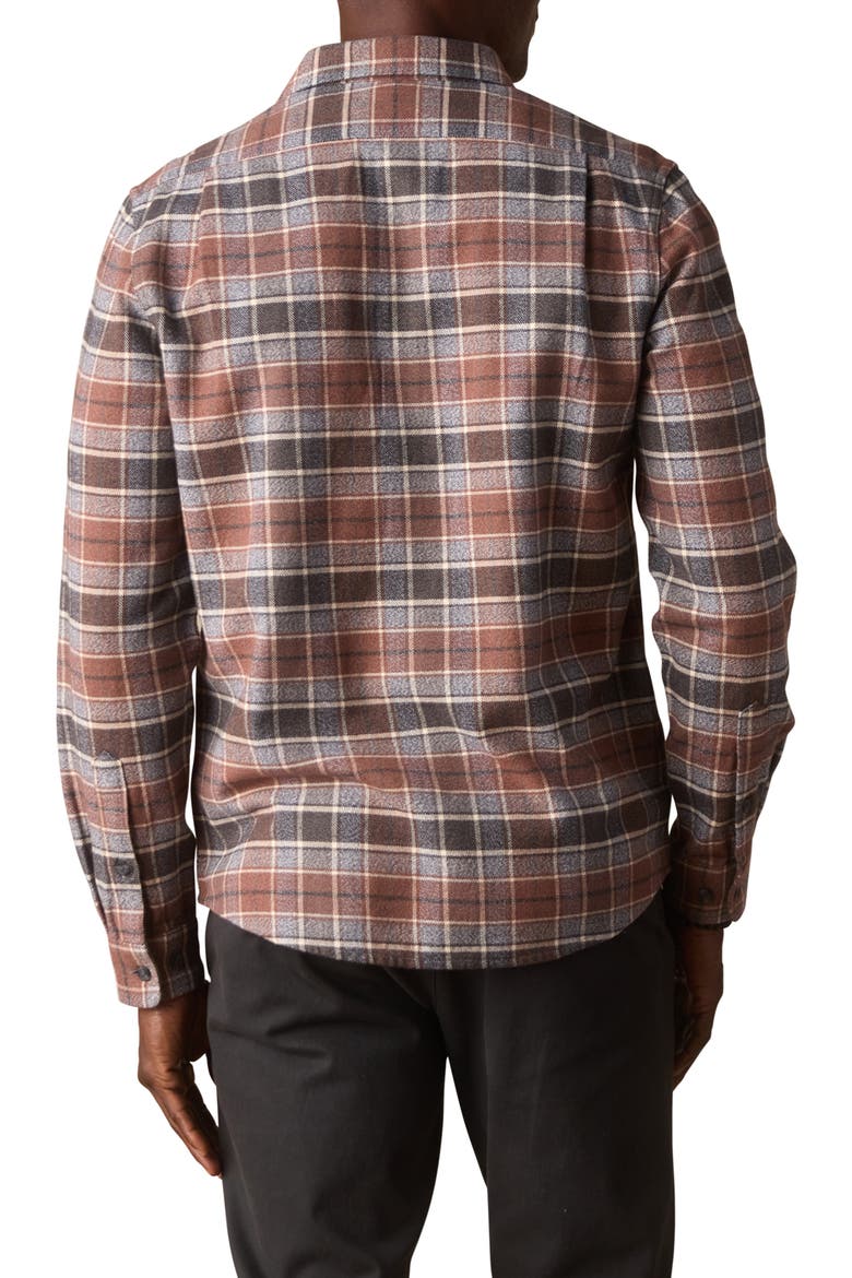 Louis Heavyweight Flannel Overshirt, Alternate, color, SPICED BRANDY