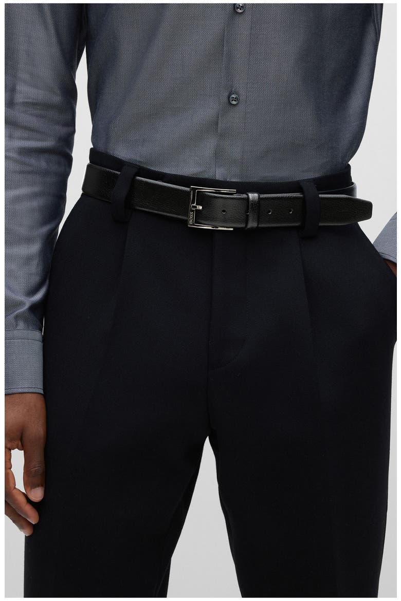 Elloy Leather Belt, Alternate, color, BLK