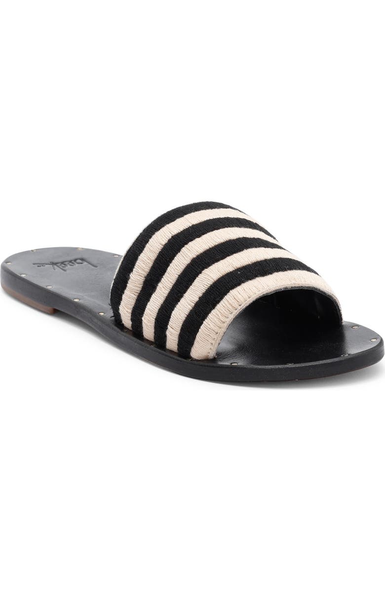 Beek Lovebird Slide Sandal, Main, color, Black Stripe