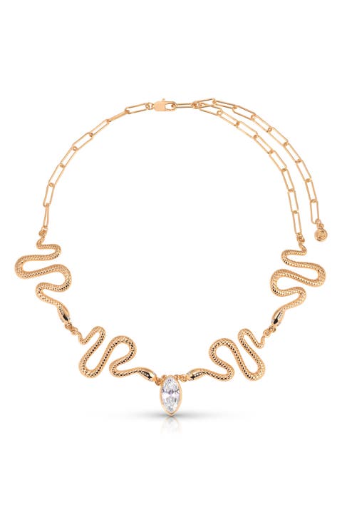 Serpentina Cubic Zirconia Choker Necklace