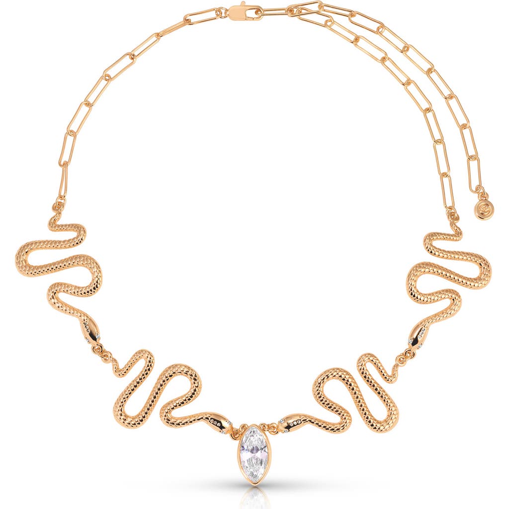 Ettika Serpentina Cubic Zirconia Choker Necklace In Gold