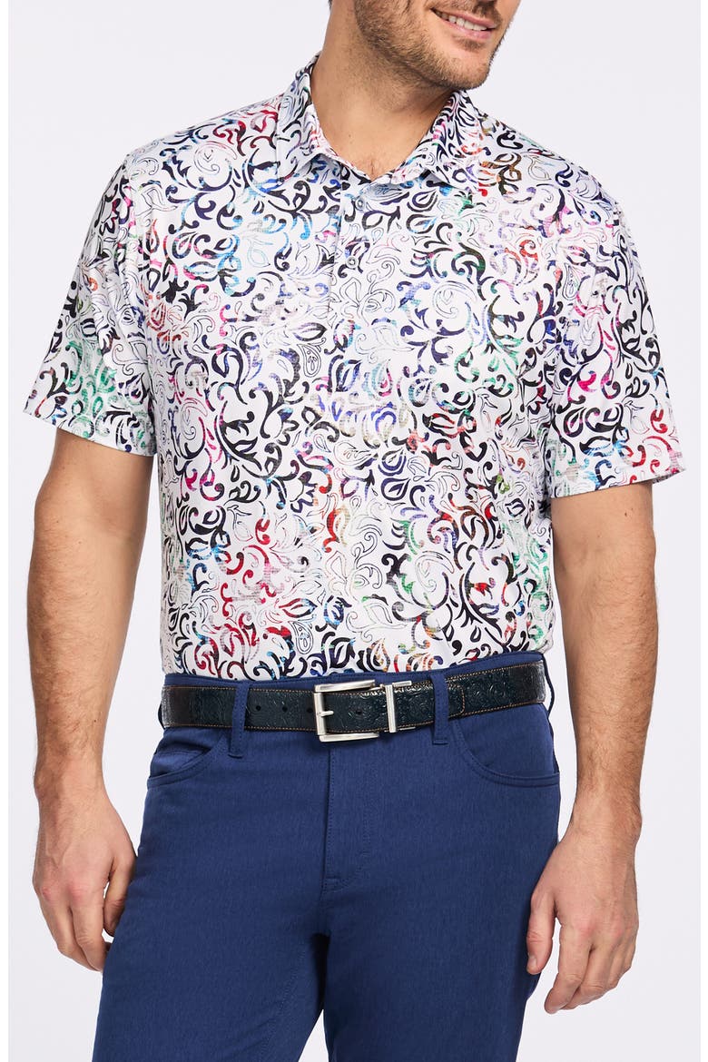 Craig Knit Polo, Main, color, WHITE