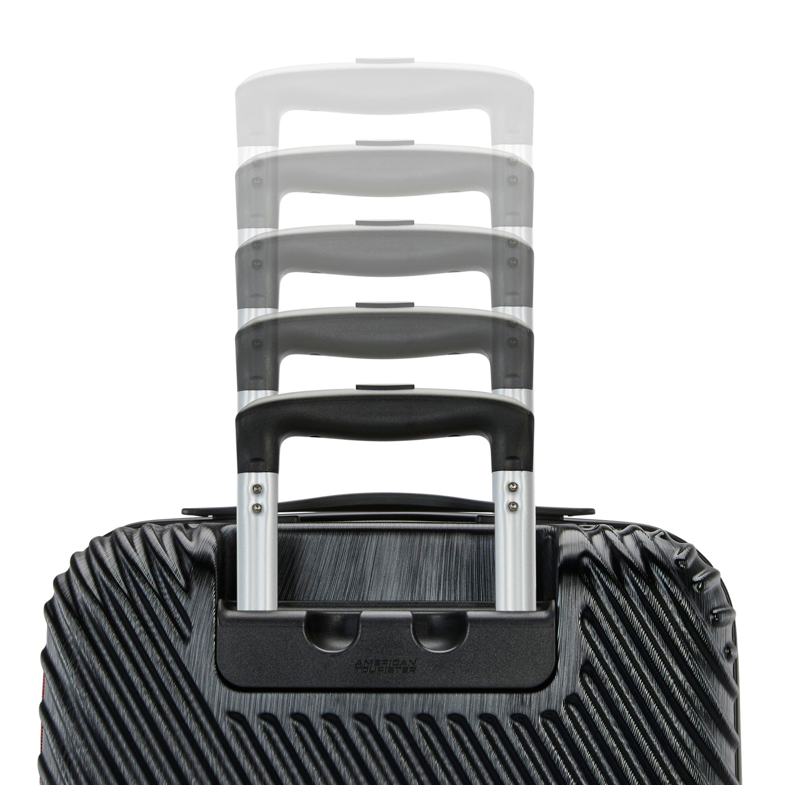 AMERICAN TOURISTER Disney Hardside Carry-On 21-Inch Luggage with Spinner Wheels, Alternate, color, Molded Mickey: Black