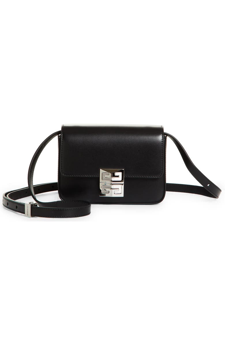 Givenchy Mini 4G Leather Crossbody Bag, Main, color,