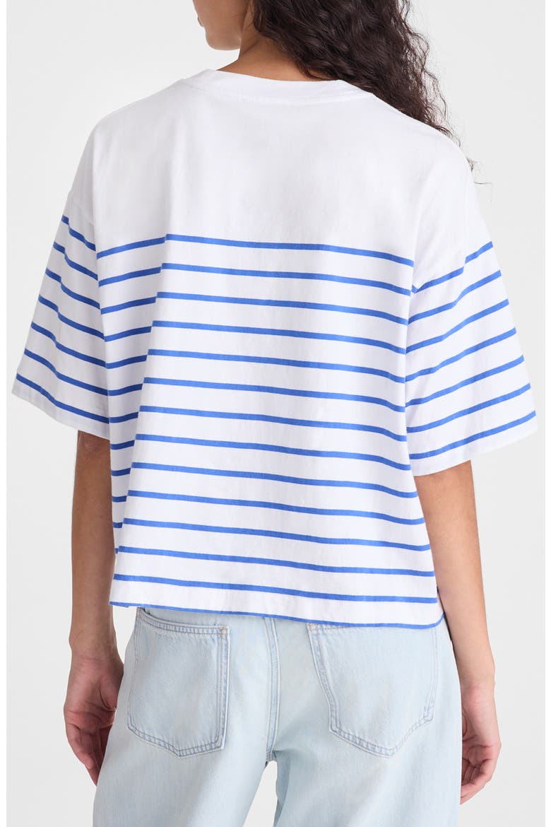 The Boxy Crop Jersey T-Shirt, Alternate, color, RETRO BLUE