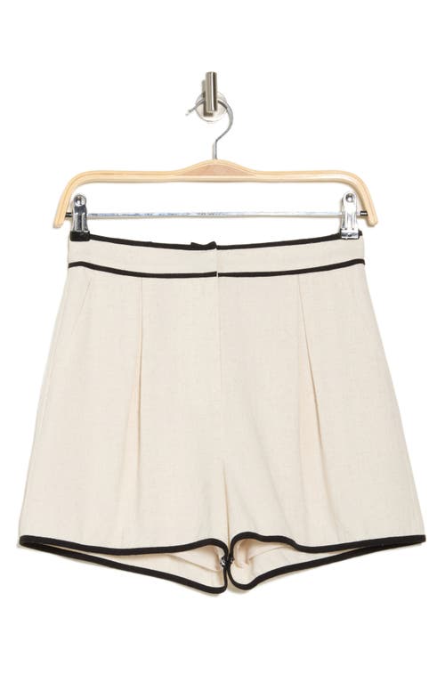 BLU PEPPER BLU PEPPER CONTRAST PIPING HIGH WAIST SHORTS