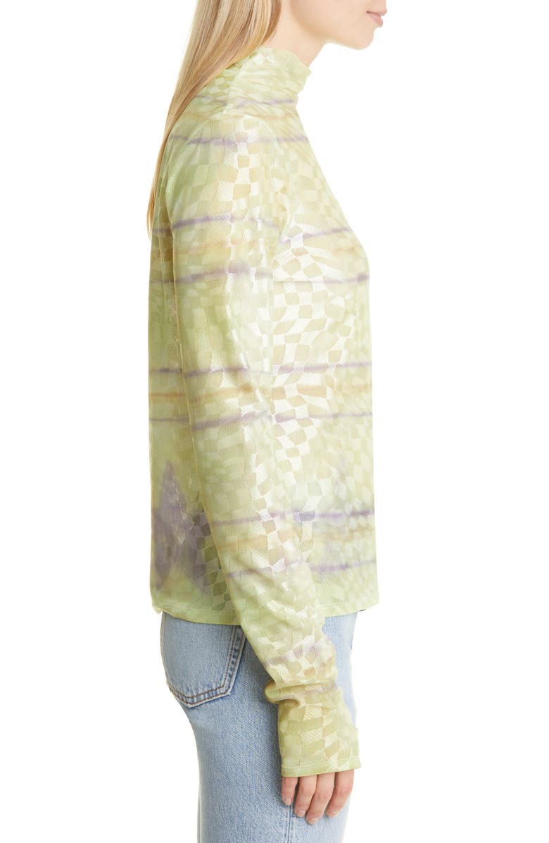 Collina Strada Thumbtastic Mock Neck Mesh Top, Alternate, color,