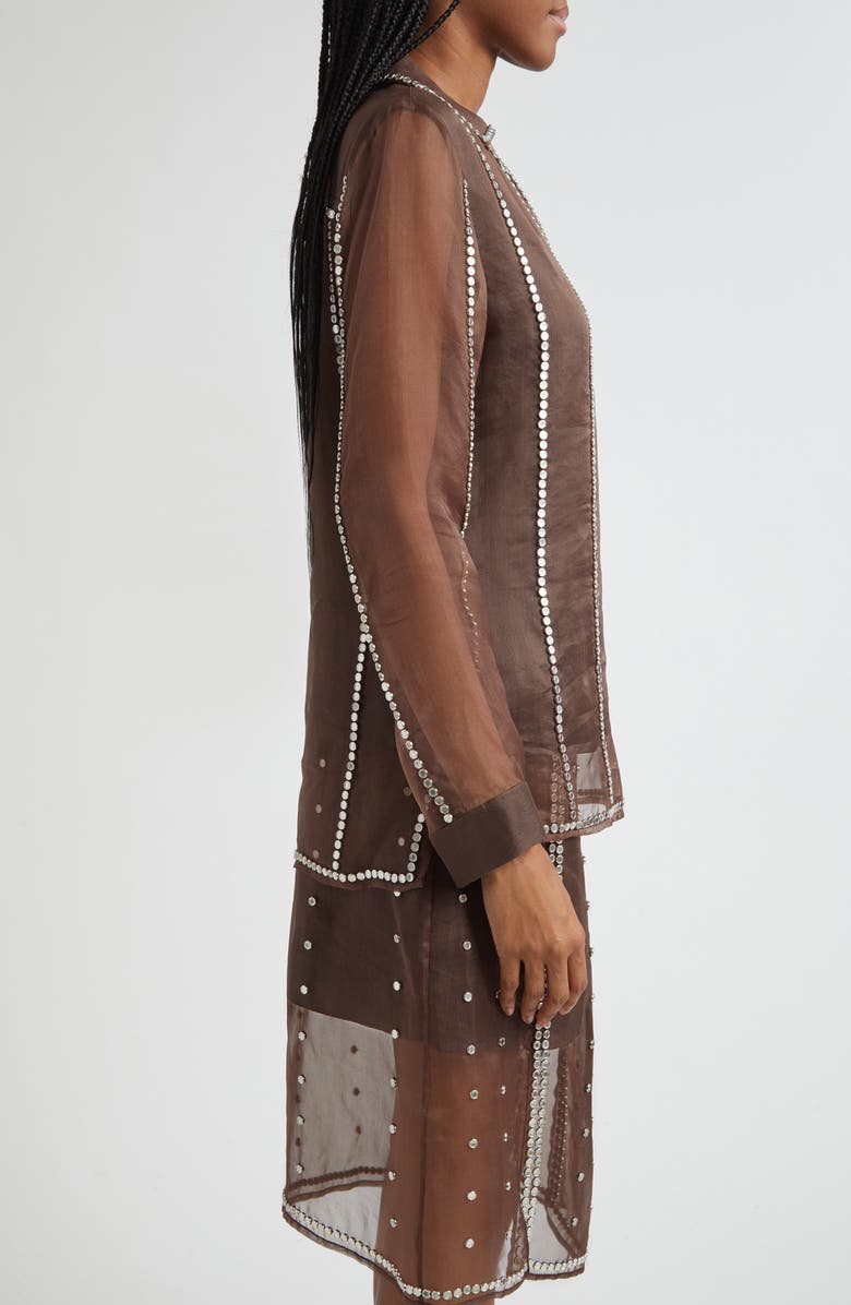 Wales Bonner Presence Studded, Alternate, color, Brown