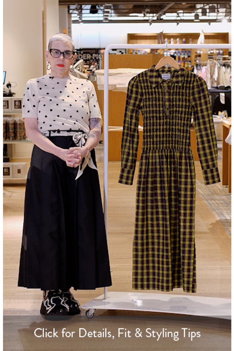 Hazel Plaid Long Sleeve Organic Cotton Dress video