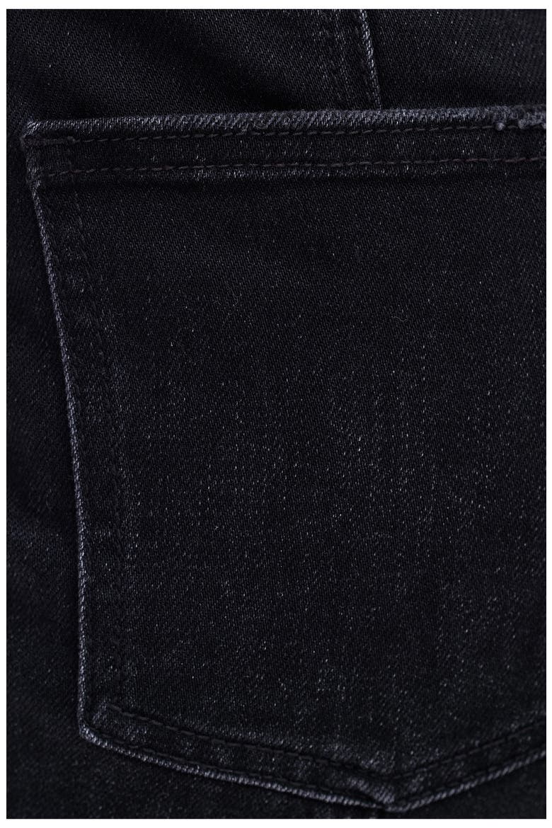 Seamed High Waist Wide Leg Jeans, Alternate, color, BLACK/ BLACK