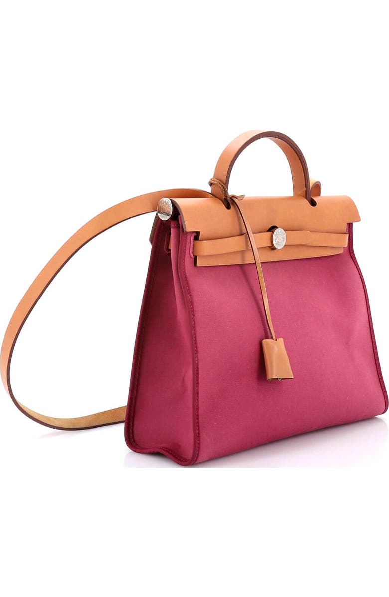 Pre-Owned Hermes Herbag Zip Leather and Toile 31, Alternate, color, Tosca