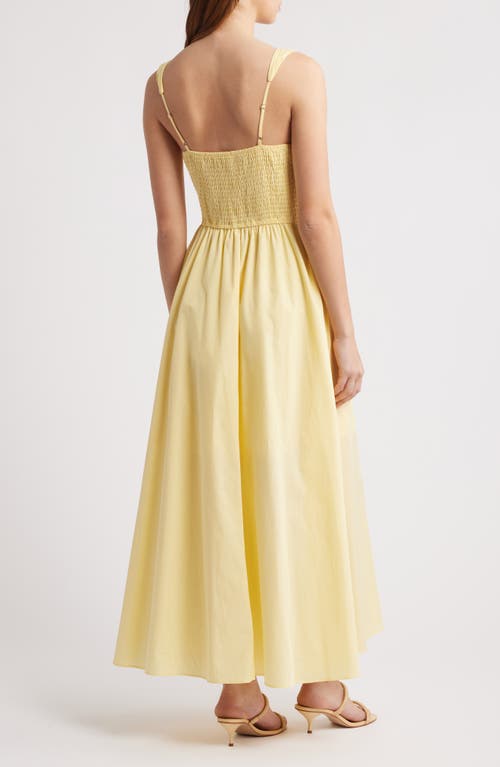 Moon River Tie Front Sleeveless Flare Maxi Dress In Yellow