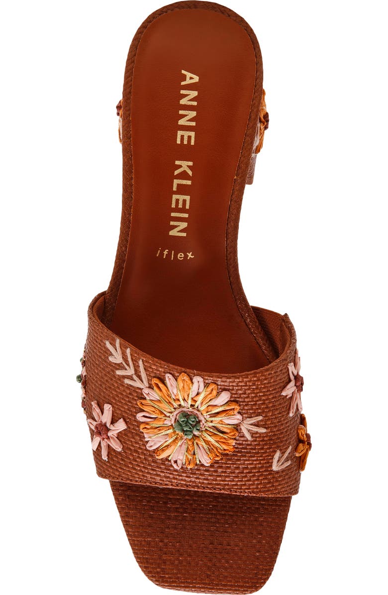 Anne Klein Dolls Block Heel Sandal, Alternate, color, Brown Raffia