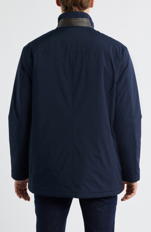 Johnston & Murphy Upton City Coat With Removable Bib In Blue