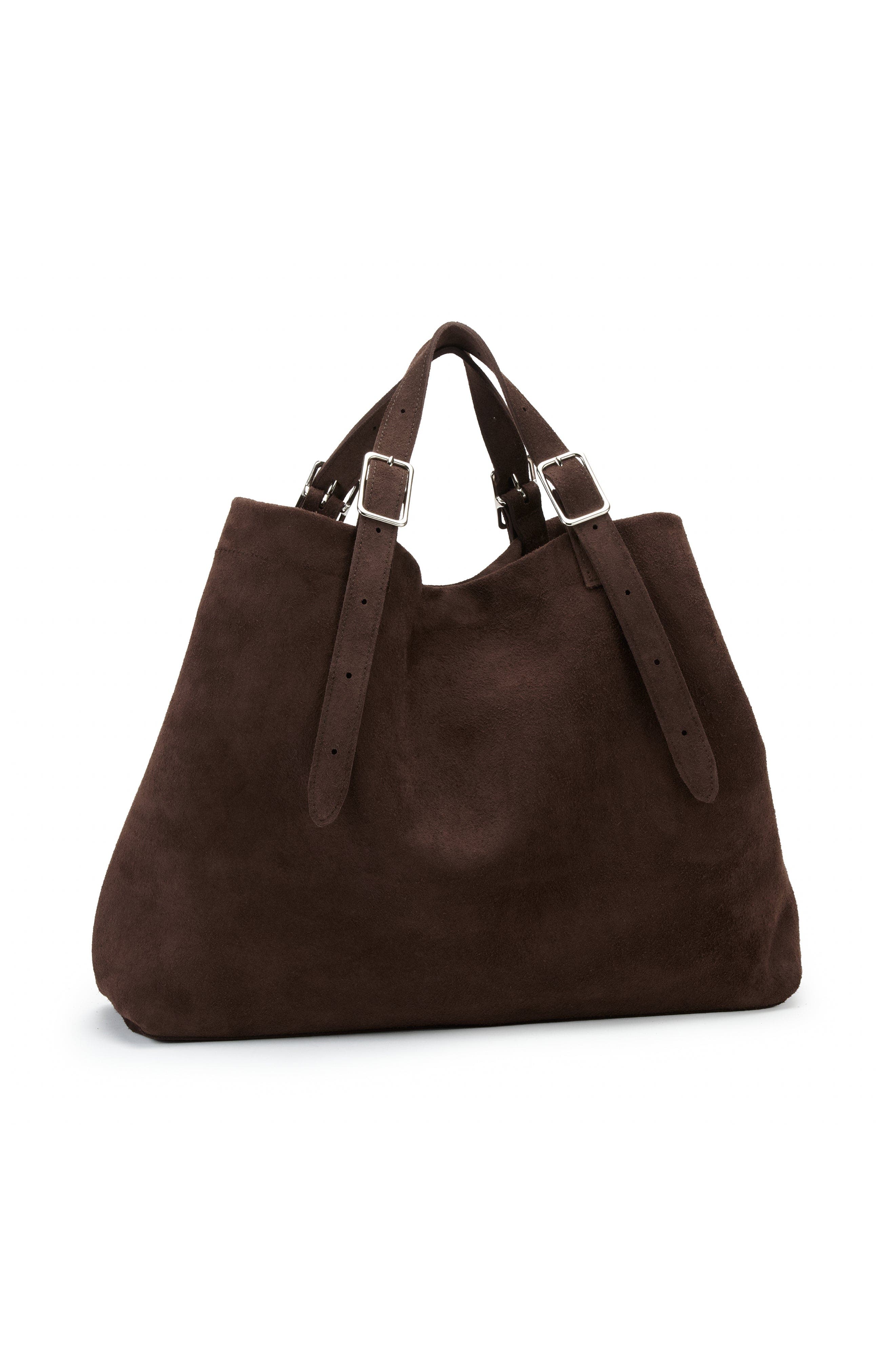 Ezra Arthur Dakota Nubuck Suede Leather Tote Bag, Alternate, color, Cocoa