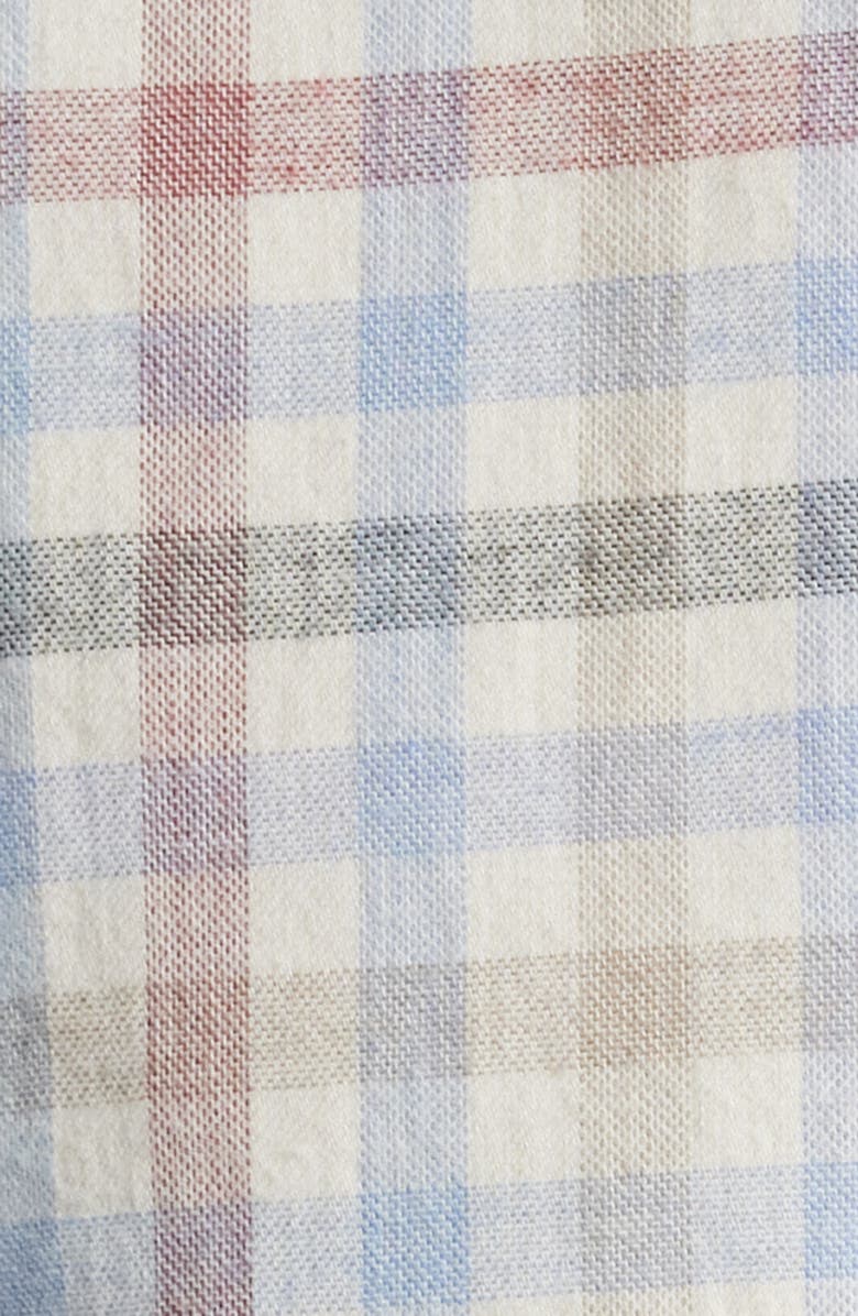 Peter Millar White Rock Plaid Button-Up Shirt, Alternate, color, 