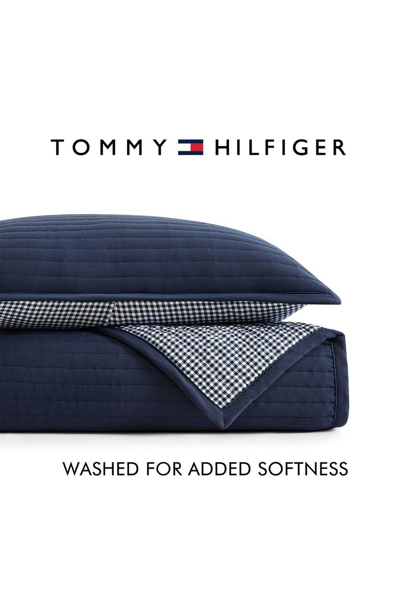 Tommy Hilfiger Gardena Check Quilt & Shams Set, Alternate, color, Navy Blue/ White