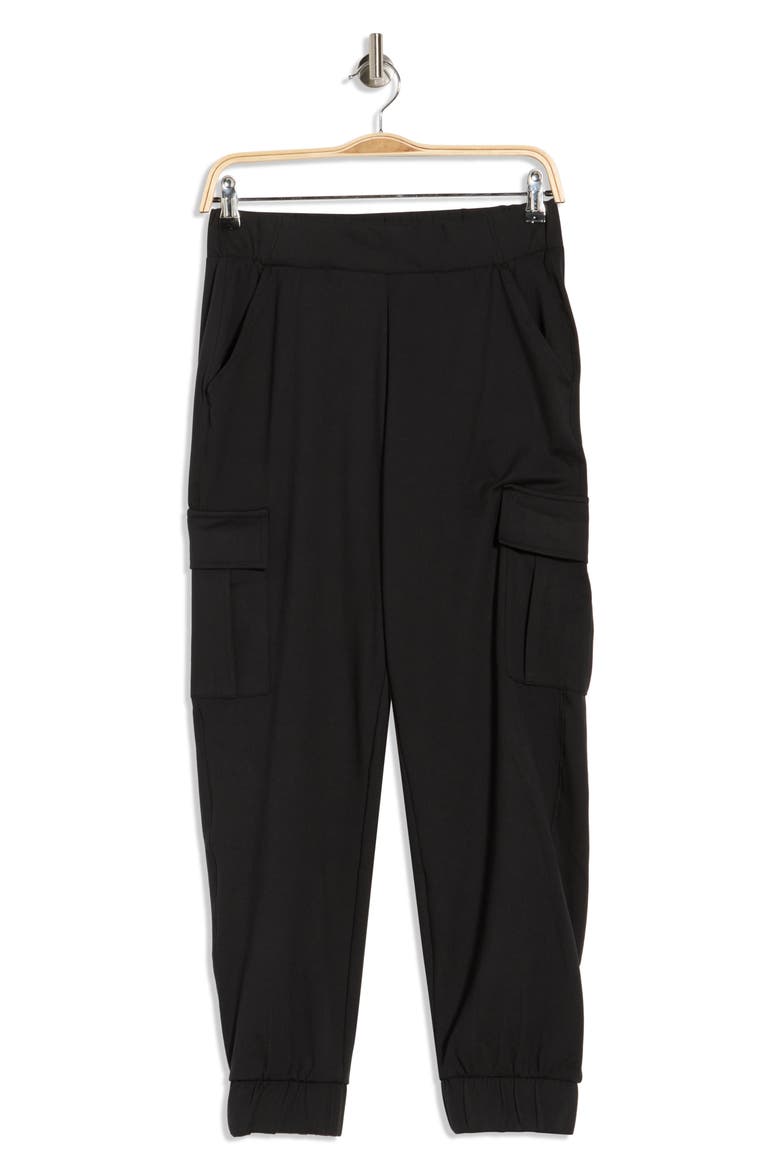 Luxe Cargo Joggers, Alternate, color, BLACK
