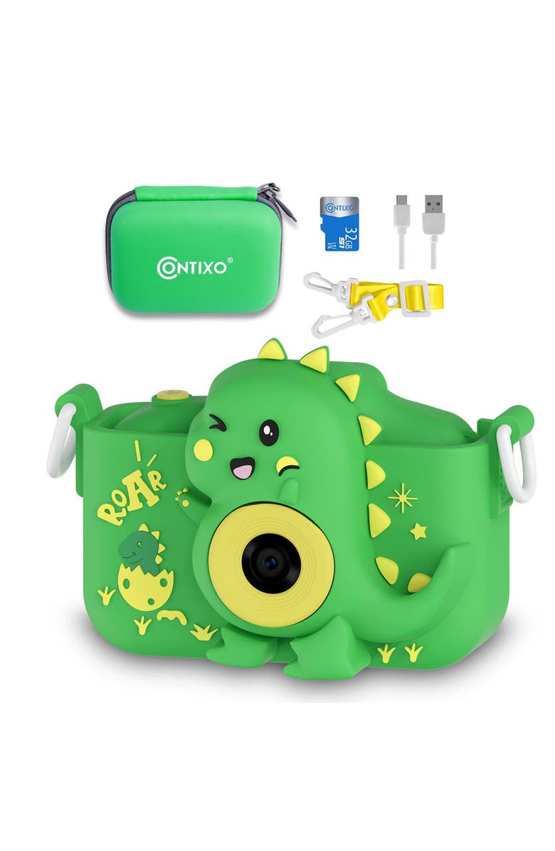 CONTIXO HD Digital Kids Camera, Alternate, color, Green Dinosaur