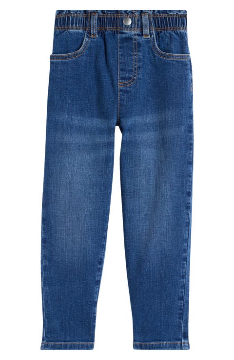 Kids' Elastic Waist Straight Leg Jeans (Toddler, Little Kid & Big Kid)