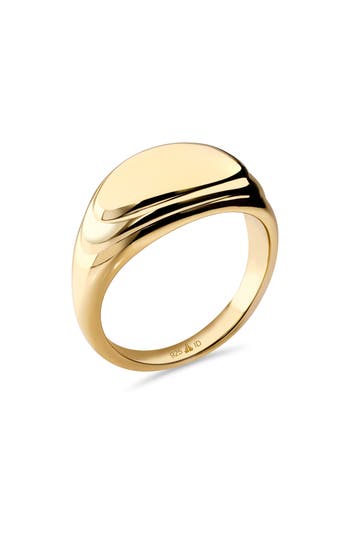 Devata Contour Line Dome Ring In Gold