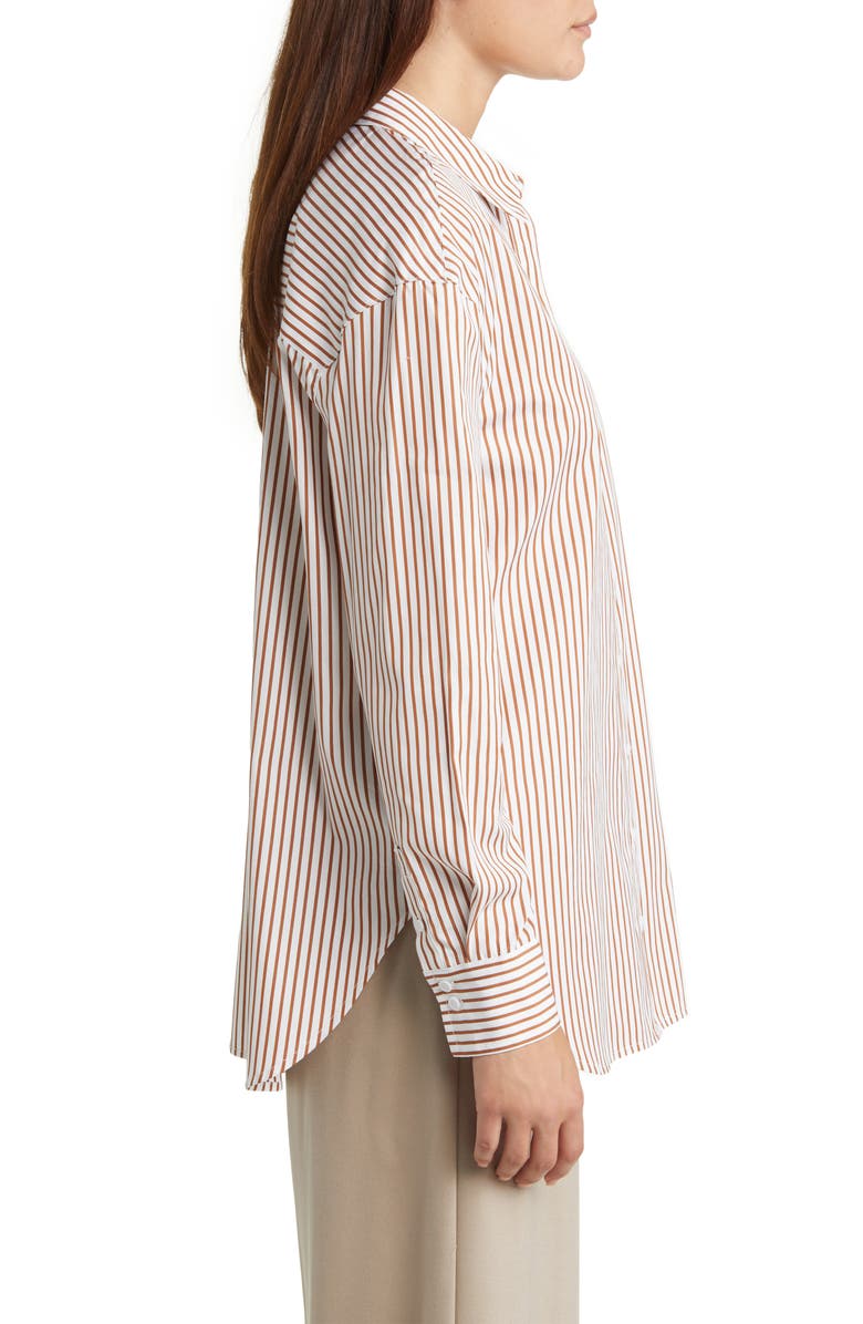 Nordstrom Stripe Oversize Cotton Poplin Shirt, Alternate, color,