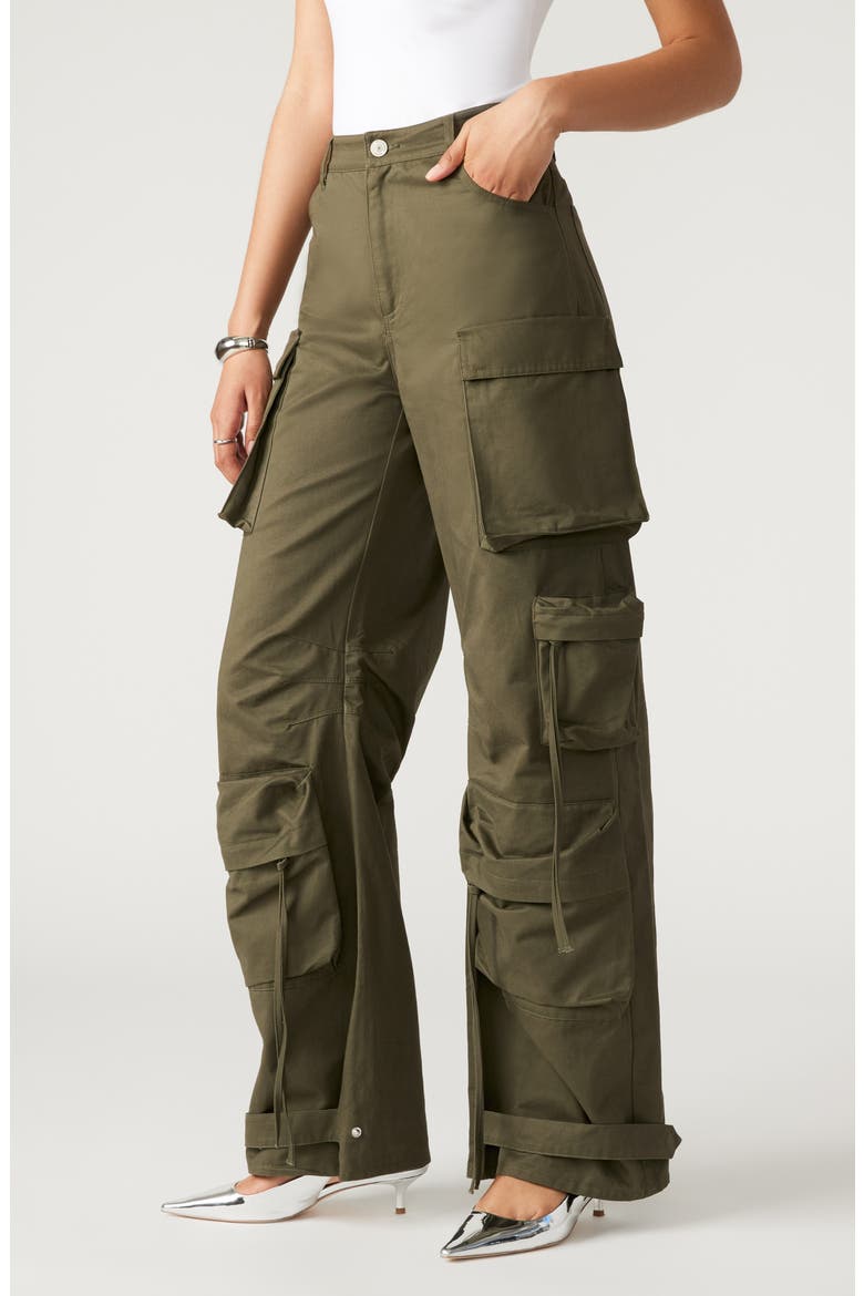 Duo Wide Leg Cargo Pants, Alternate, color, OLIVE