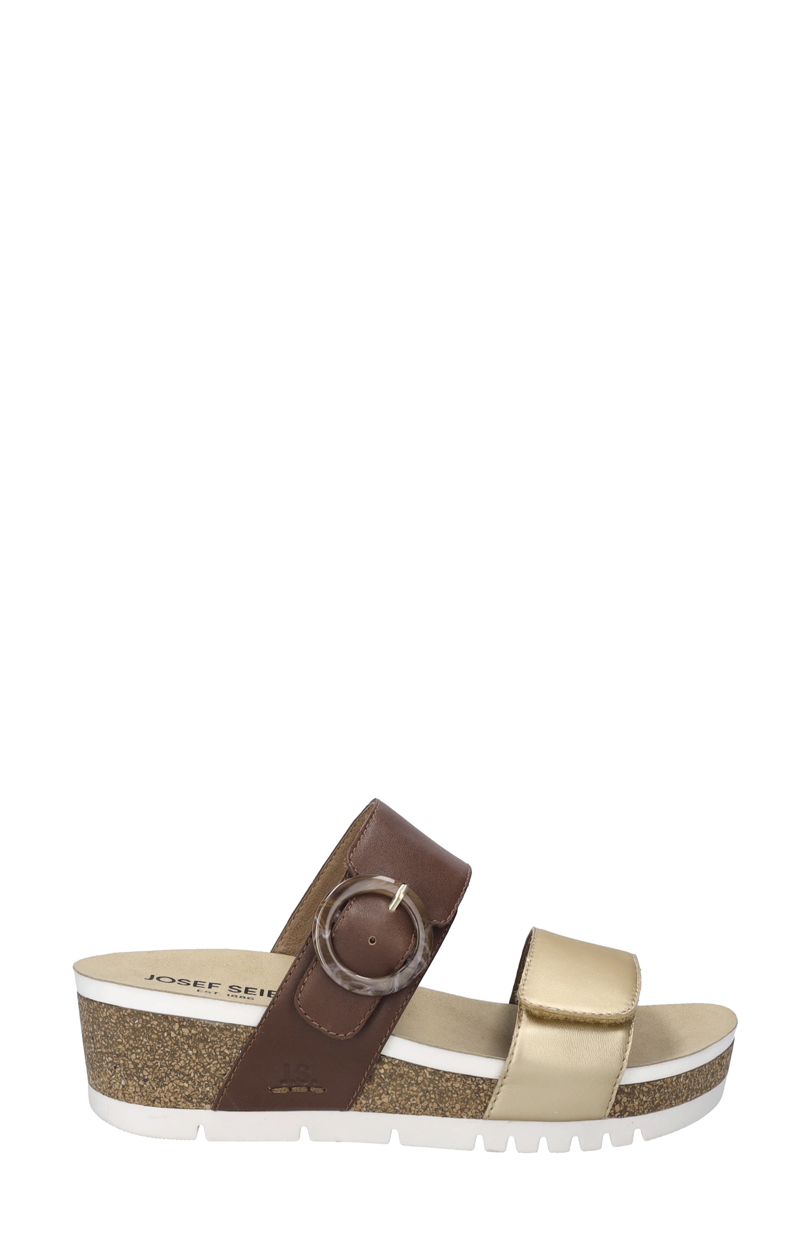 Quinn 14 Wedge Slide Sandal, Alternate, color, GOLD K