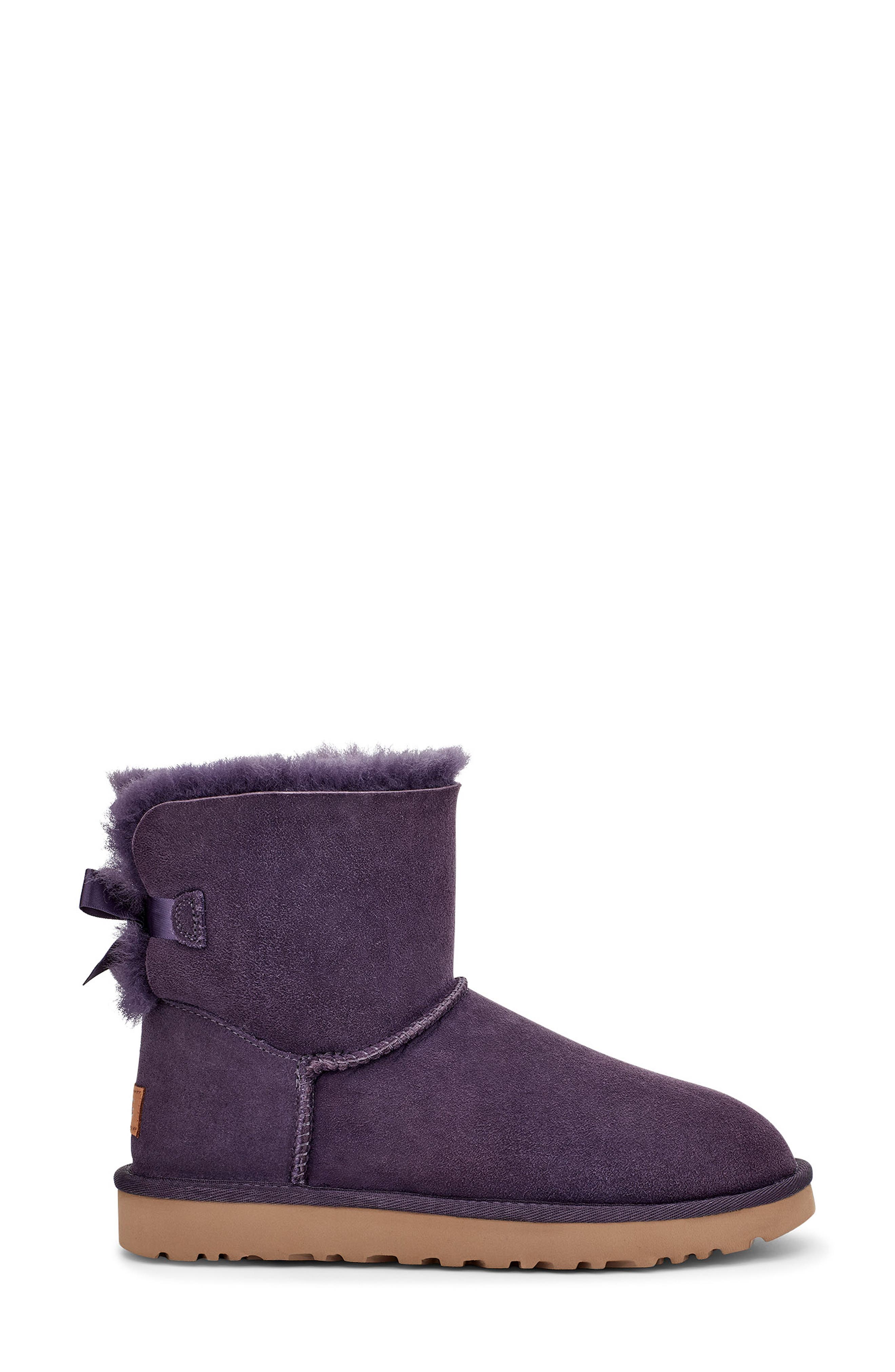 Mini Bailey Bow II Genuine Shearling Bootie, Alternate, color, NIGHTSHADE
