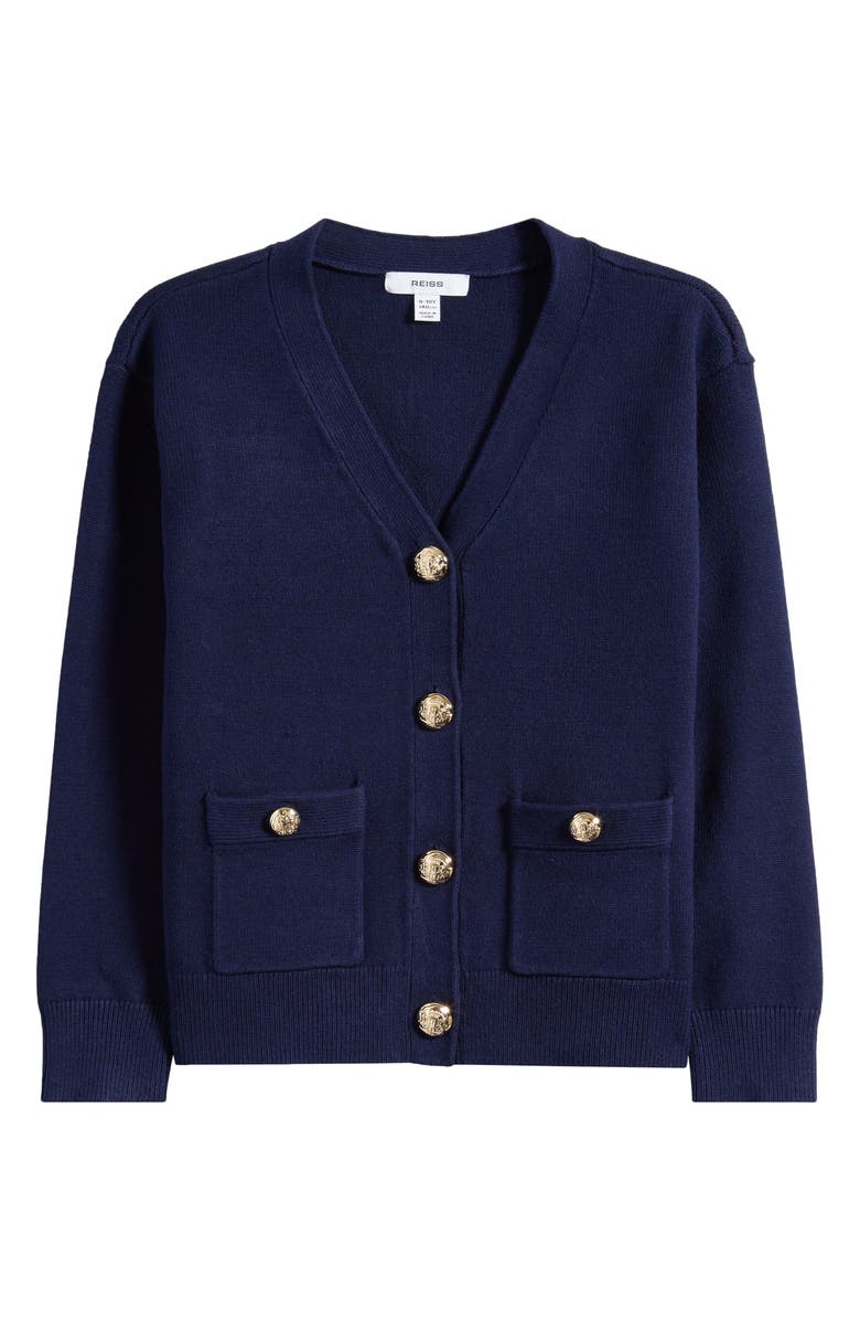 Reiss Kids' Mila Cardigan, Main, color, Navy