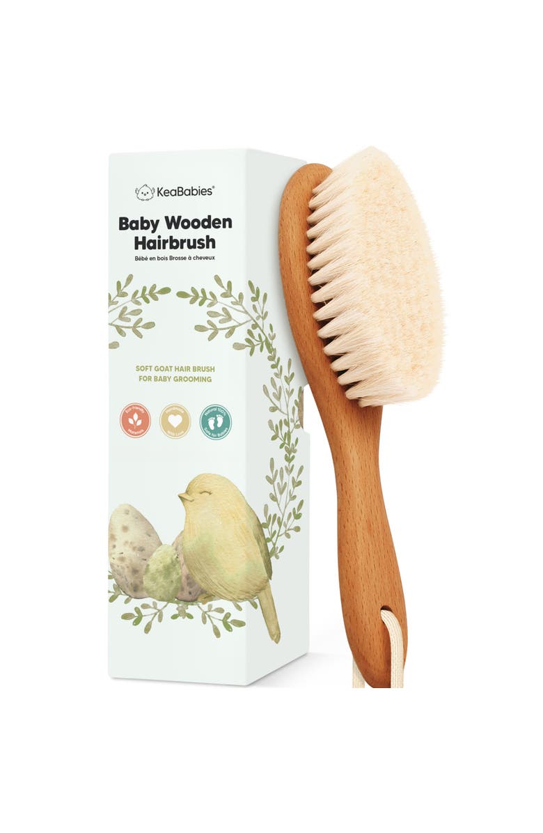 KeaBabies Baby Hair Brush, Main, color, Golden Oak