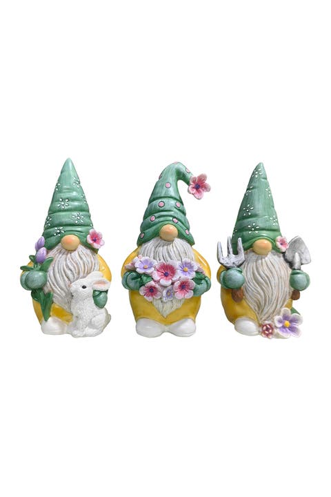 Garden Guardians Spring Gnome Trio Figurine