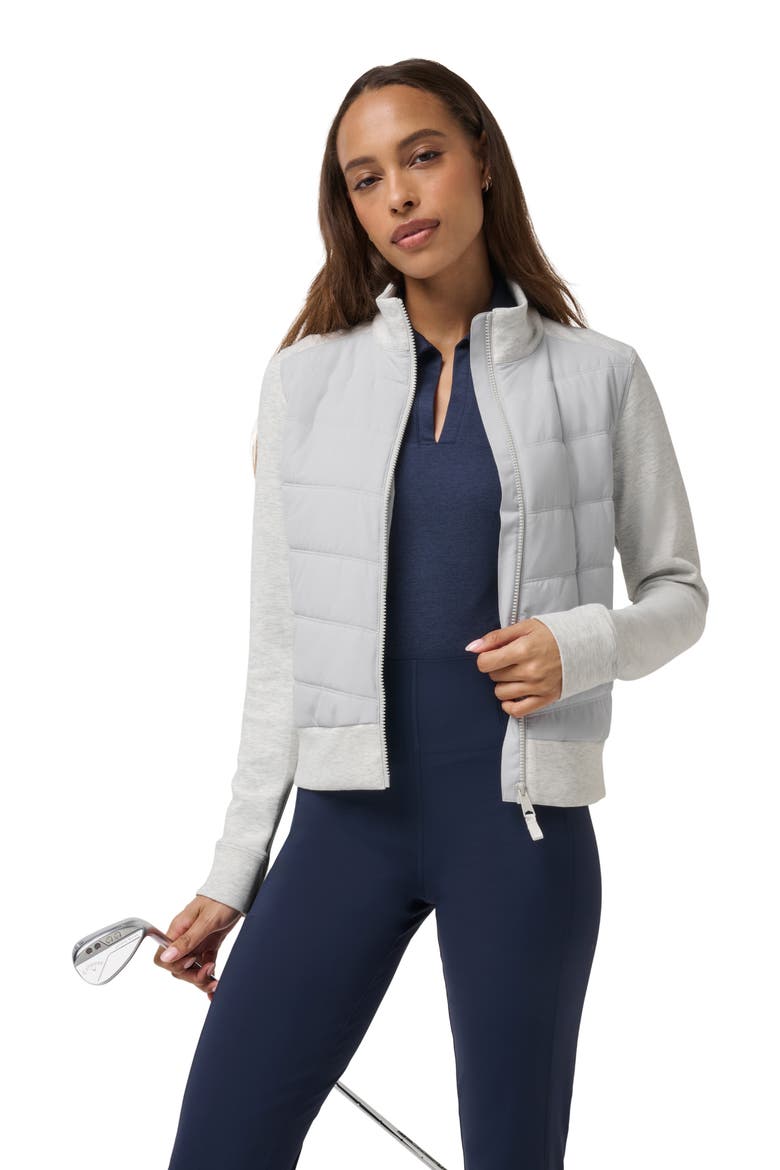Skyloft Soft Quilted Performance Jacket, Alternate, color, HEATHER LIGHT GREY