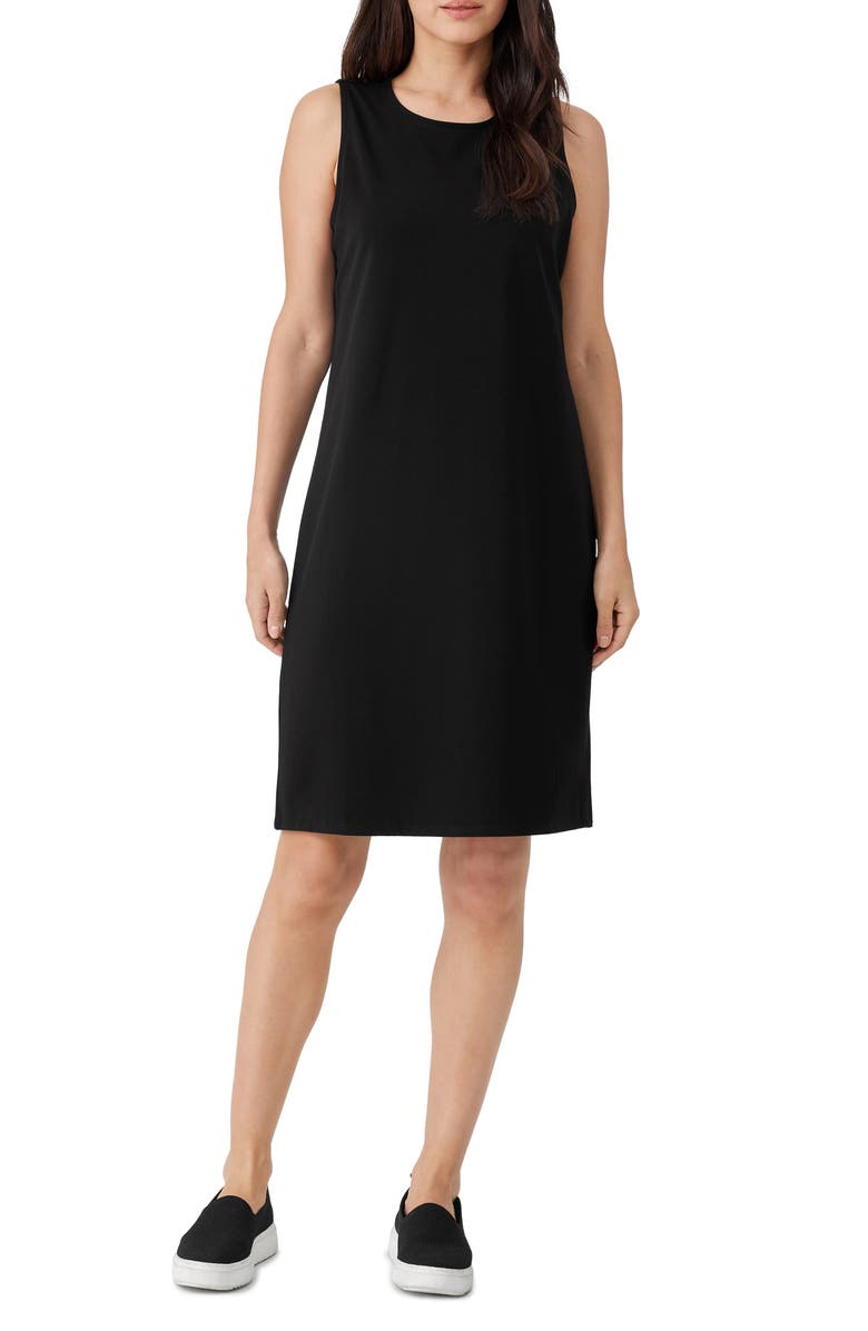 Eileen Fisher Organic Cotton Knit Tank Dress, Main, color, 