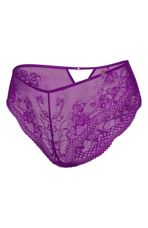 Savage X Fenty Top Drawer Lace Cheeky Briefs In Purple