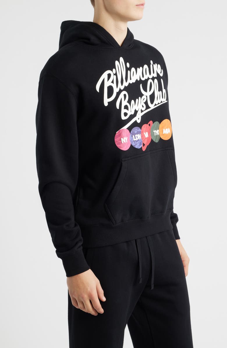 Billionaire Boys Club Script Cotton Graphic Hoodie, Alternate, color, Black