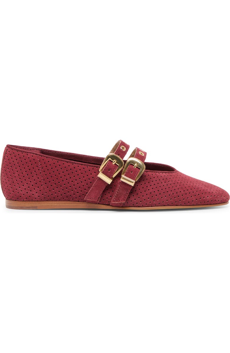 Dolce Vita Baylee Grommet Mary Jane Flat, Alternate, color, Oxblood Perforated Suede