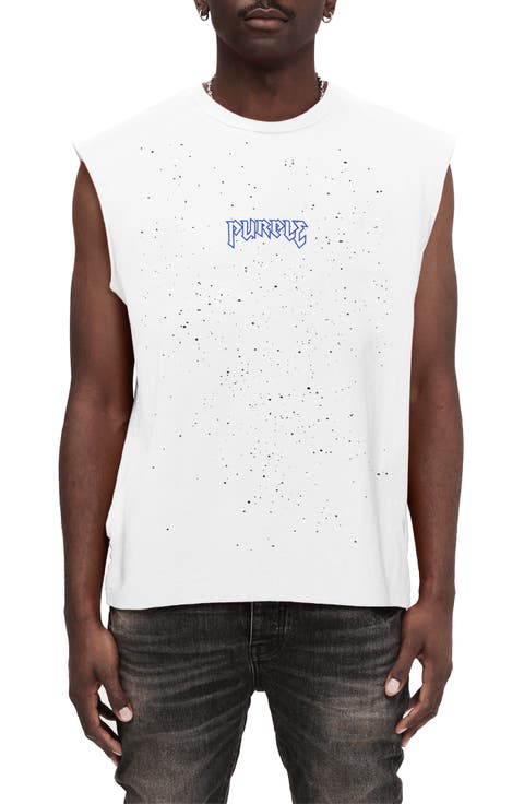 Texture Sleeveless Graphic T-Shirt