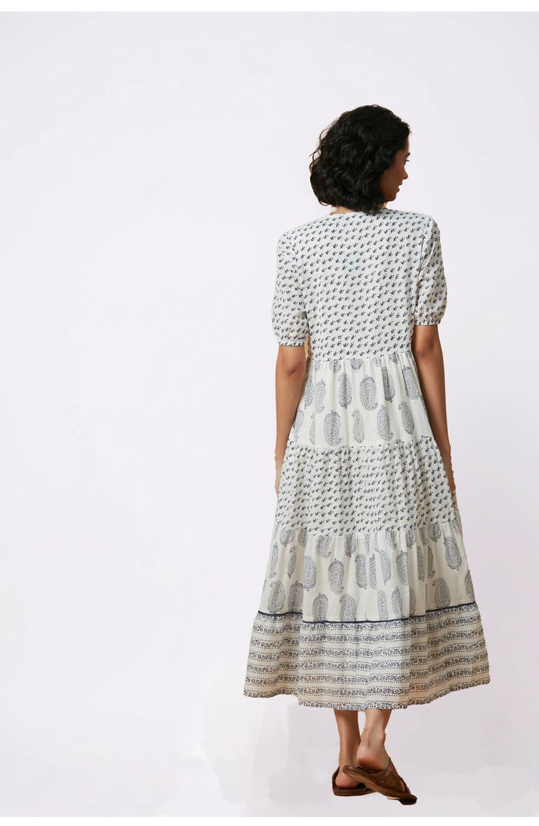 Ro's Garden Daphne Midi Dress, Alternate, color, Blue Indienne